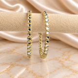 Round Kundan Stone Line Bangles
