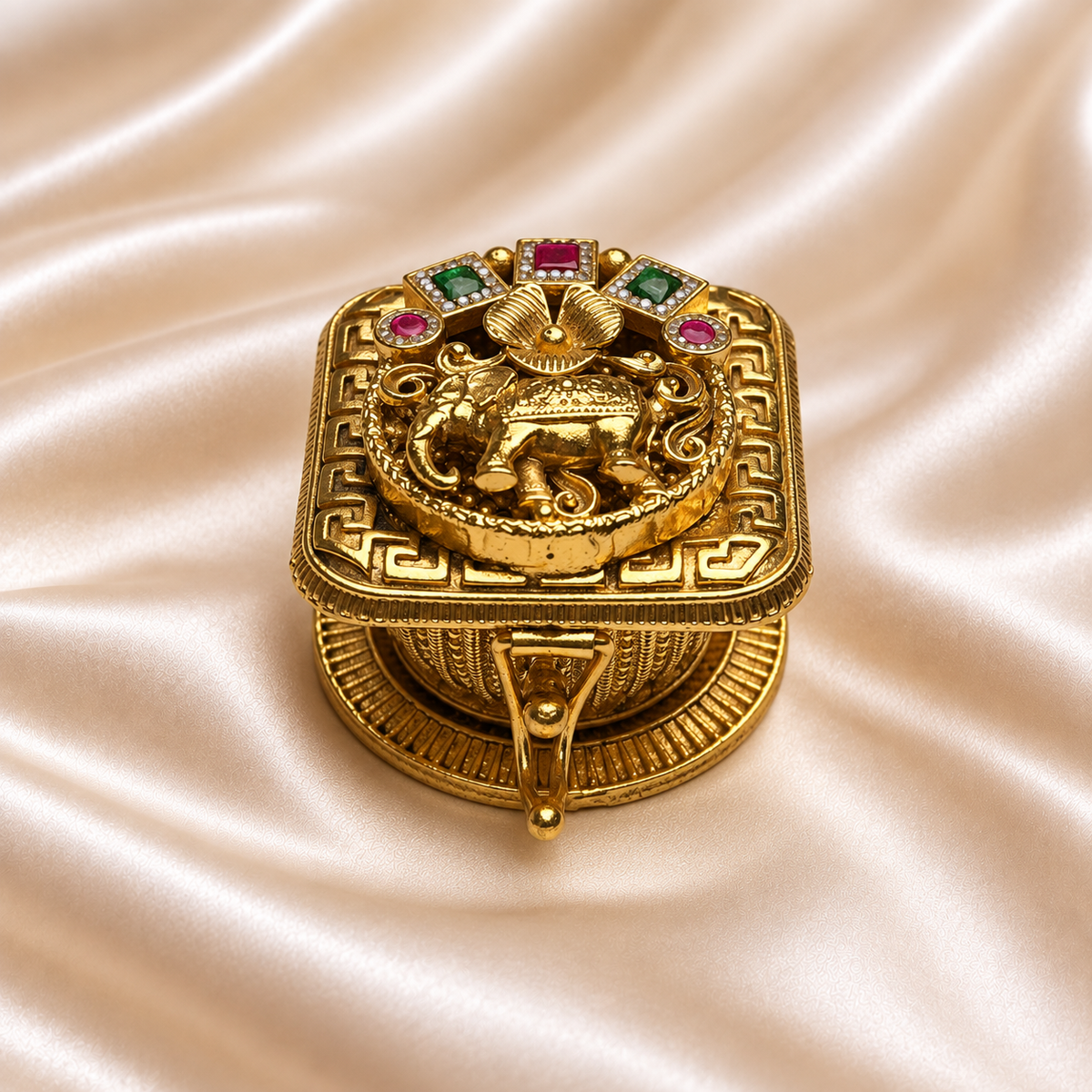 Elephant Crest Sindoor Box