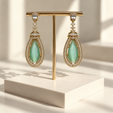 Graceful Teardrop Crystal Earrings