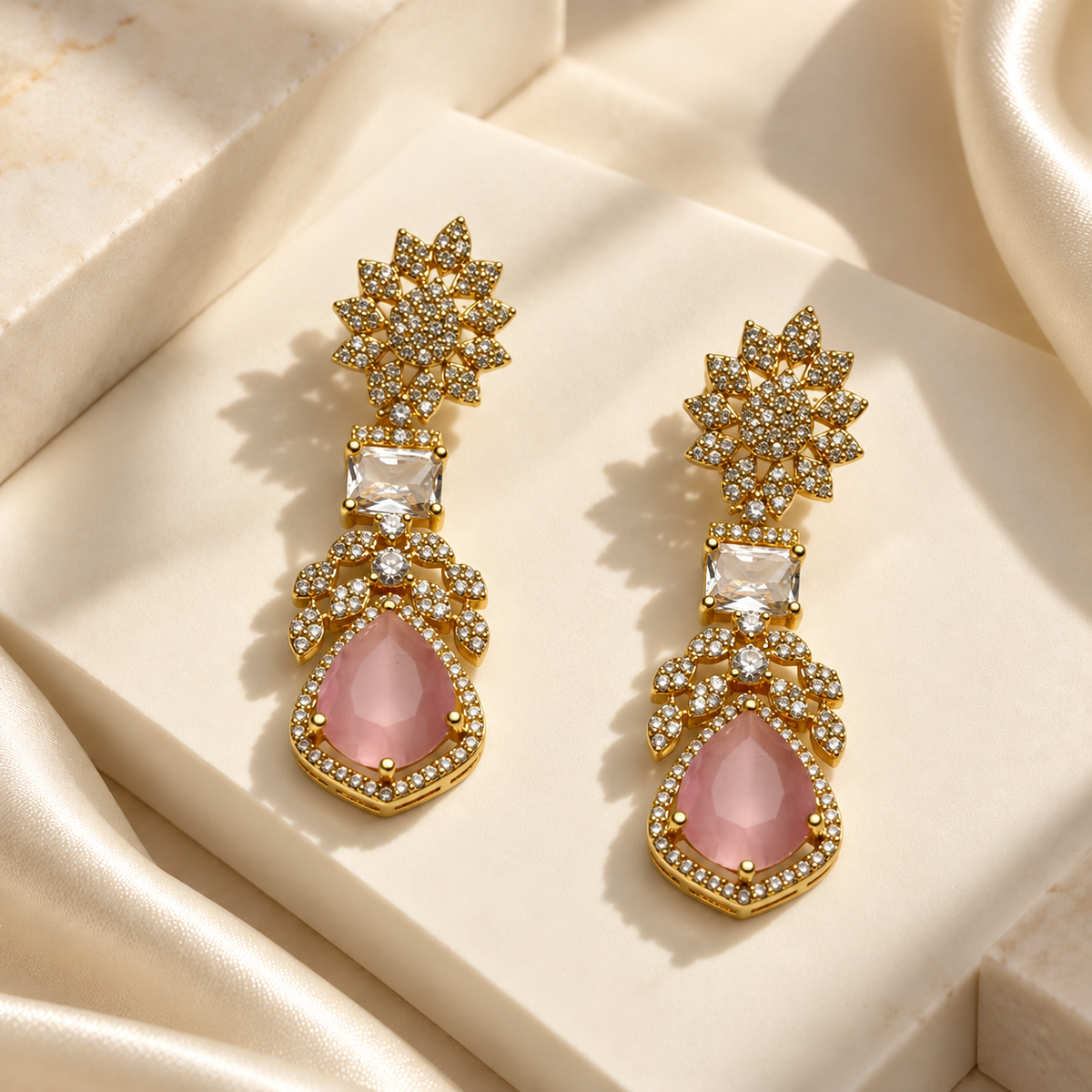 Pretty Flower Drop Earrings