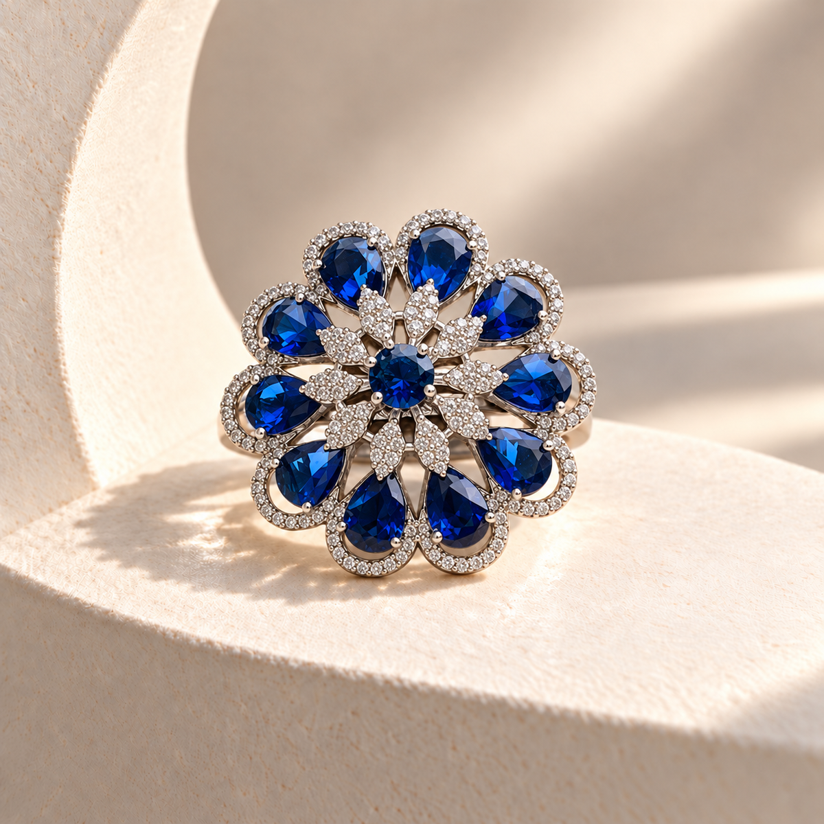 Teardrop Flower Ring