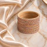 Flower stones glass bangles