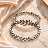 Big Drop Stone Line Bangles