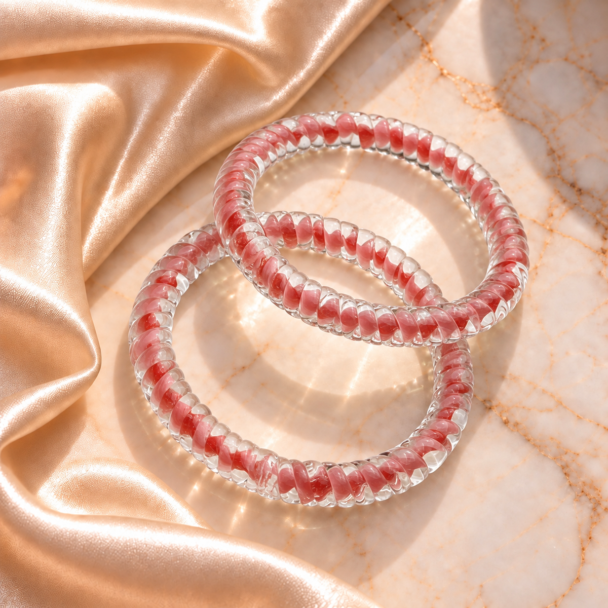 Twist Design Glass Kada
