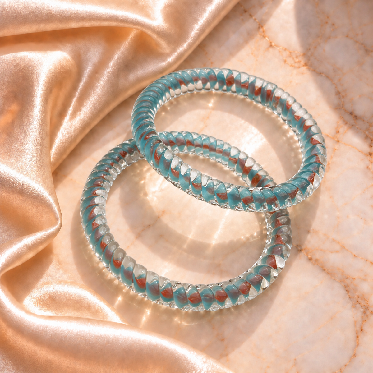 Twist Design Glass Kada