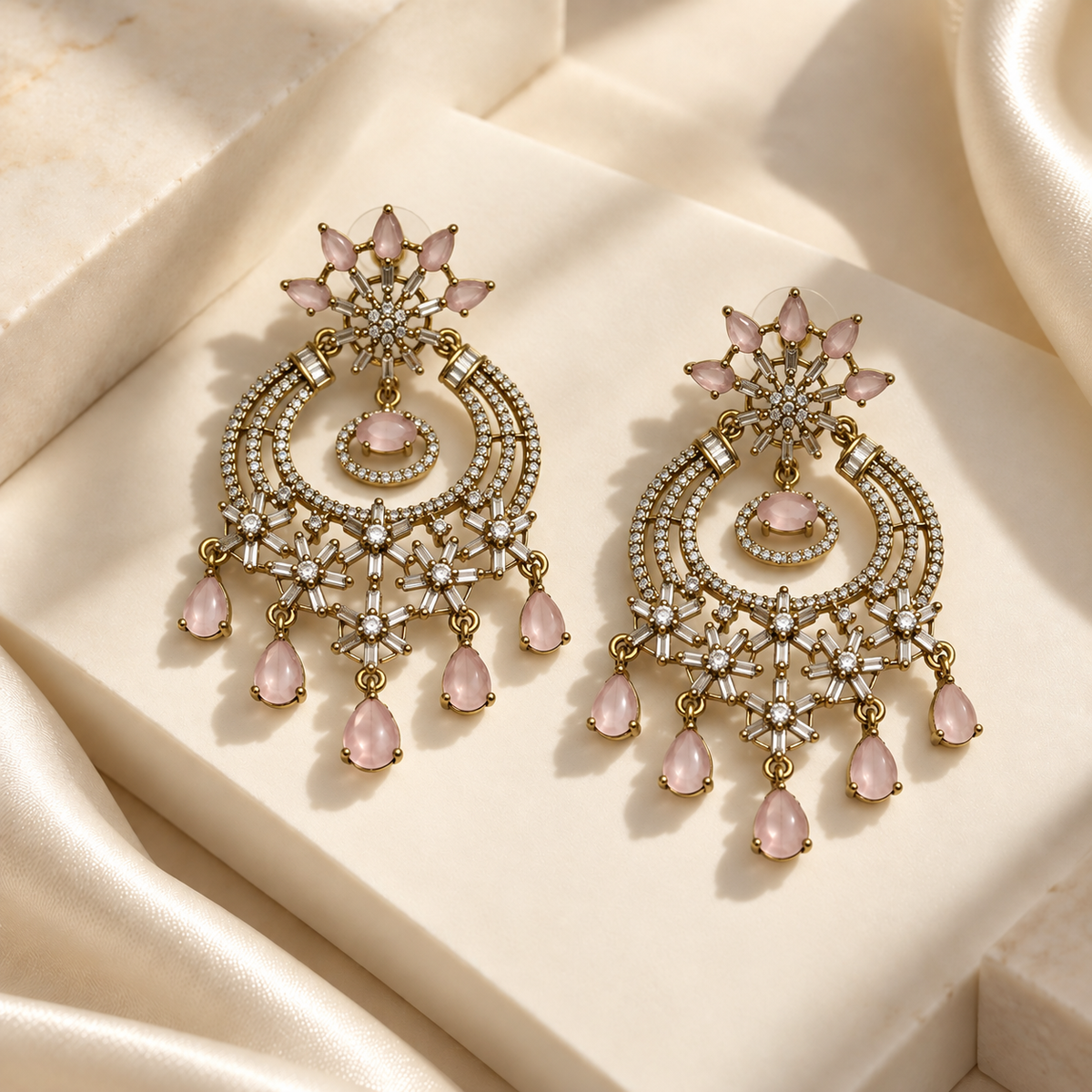 Beautiful Flower Drop Earrings