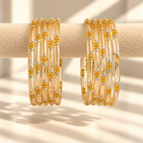 Dotted Stone Glass Bangle