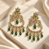 Royal Peacock Drop Earrings