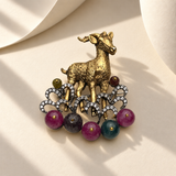 Deer Bead Brooch