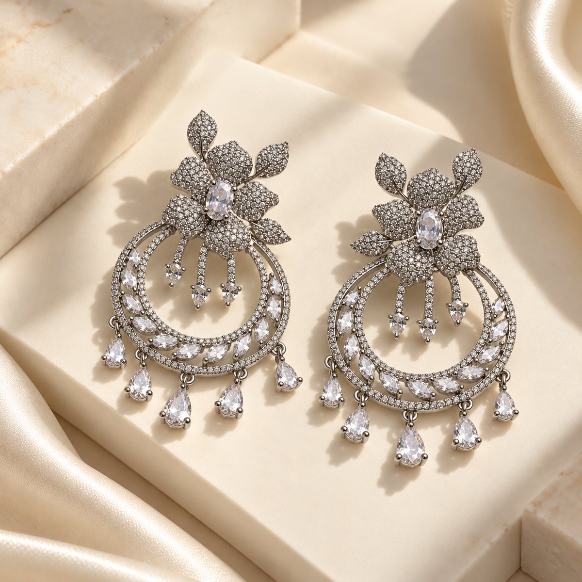 Blooming Circle Drop Earrings