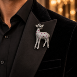 Sparkling Deer Brooch