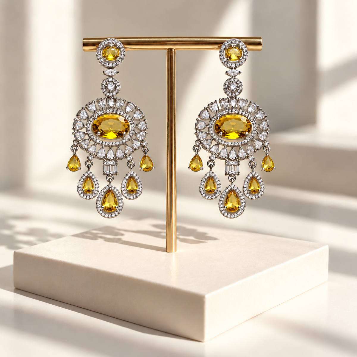 Elegant Oval Drop Earrings