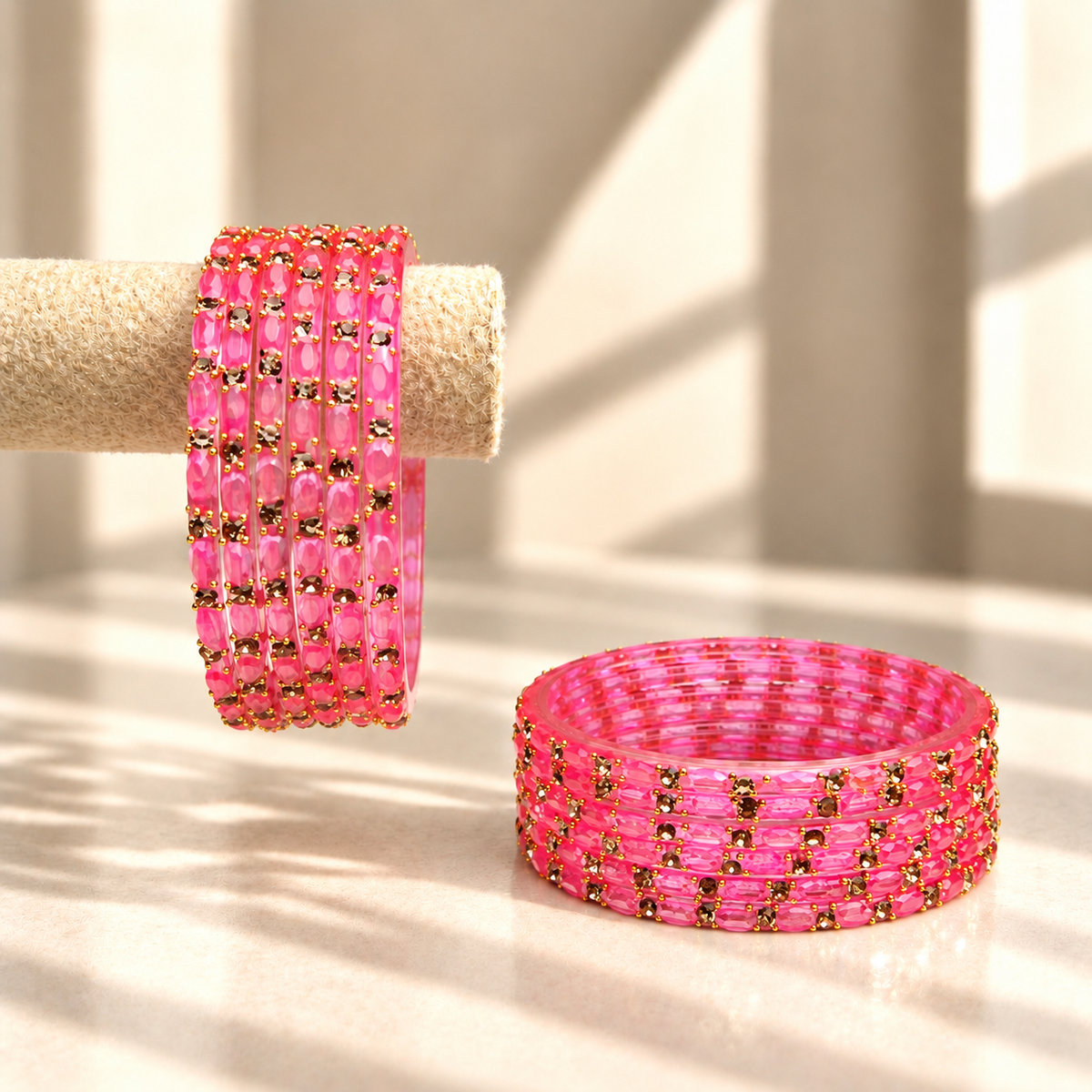 Sparkle Line Stone Bangles