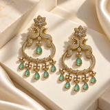 Royal Peacock Drop Earrings