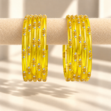 Dotted Stone Glass Bangle