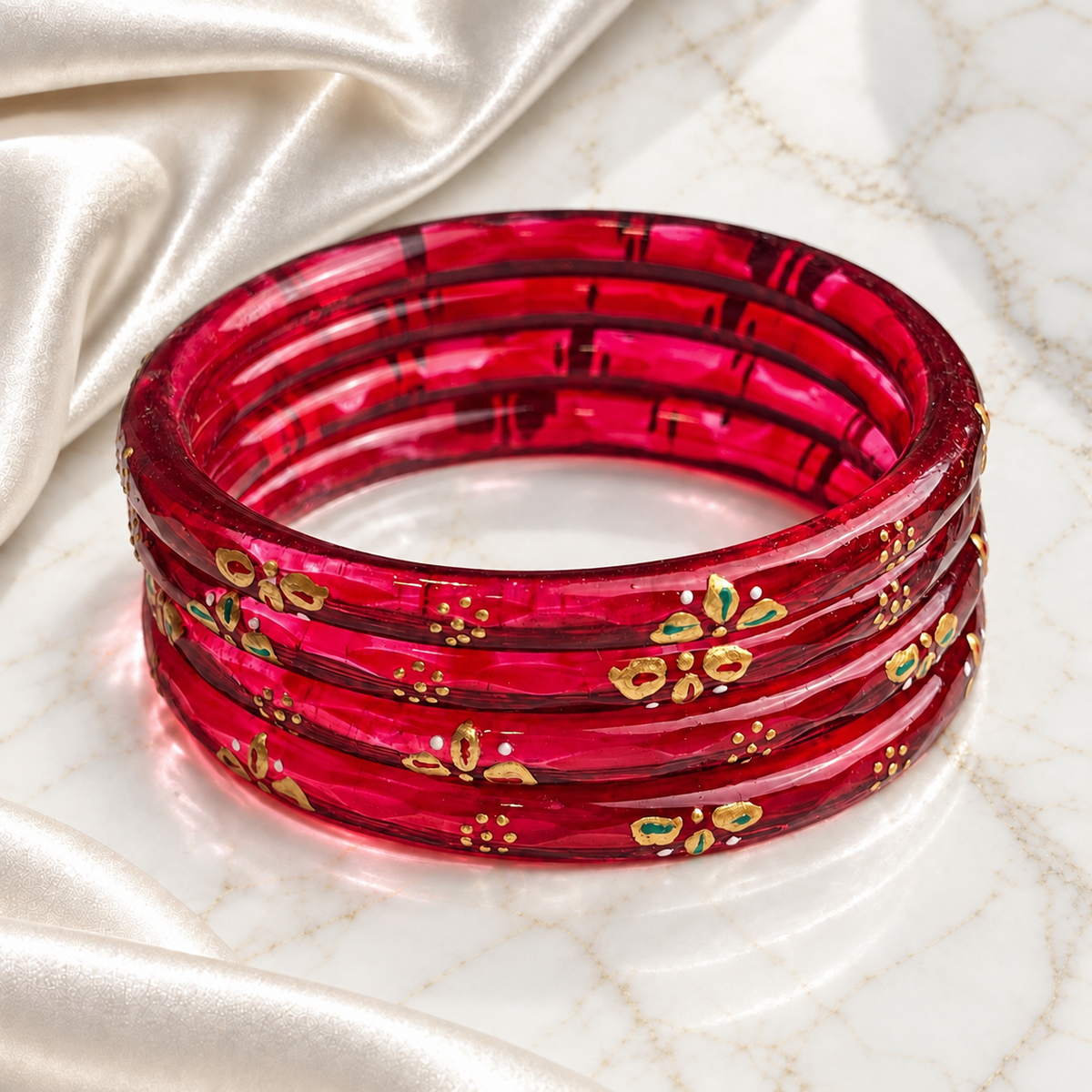 Leafwork Glass Kada