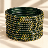 Golden Dot Glass Bangle