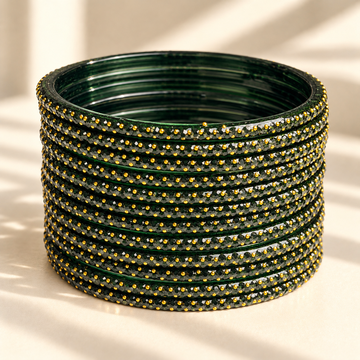 Golden Dot Glass Bangle