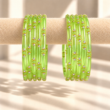 Dotted Stone Glass Bangle