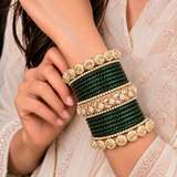 Drop Border Glass Bangle Set