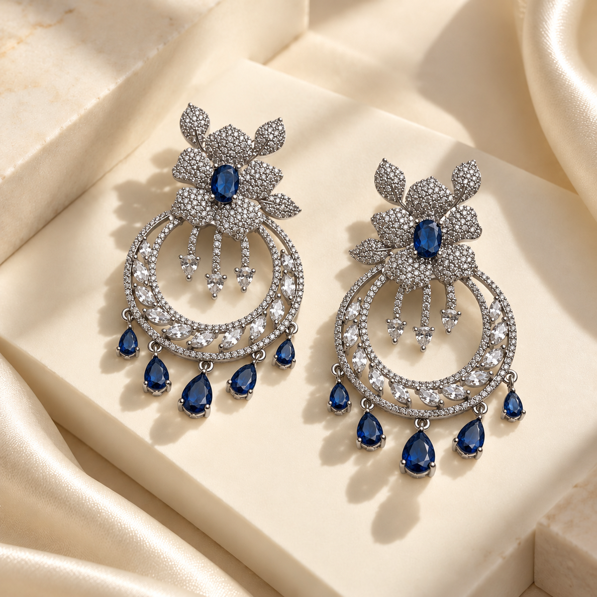 Blooming Circle Drop Earrings
