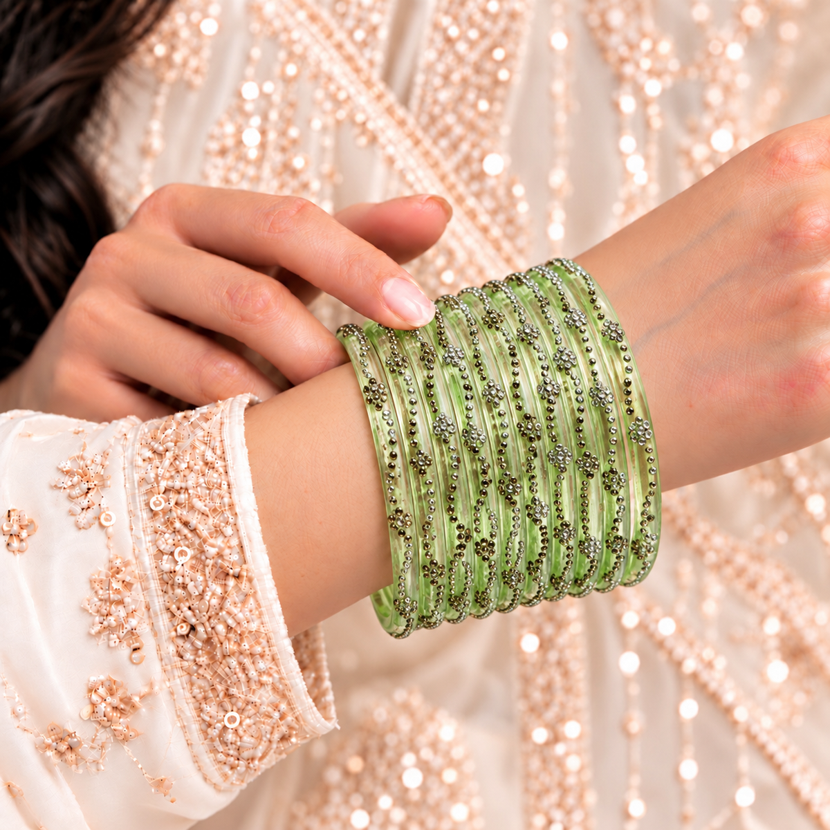 Mini Bloom Glass Bangles