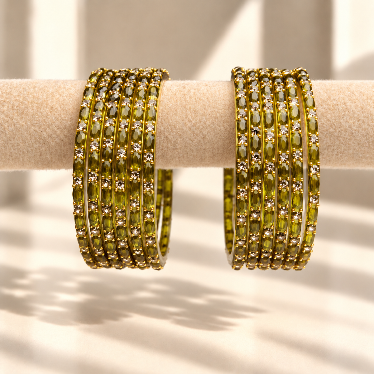 Sparkle Line Stone Bangles