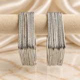 Square Textured Metal Bangles