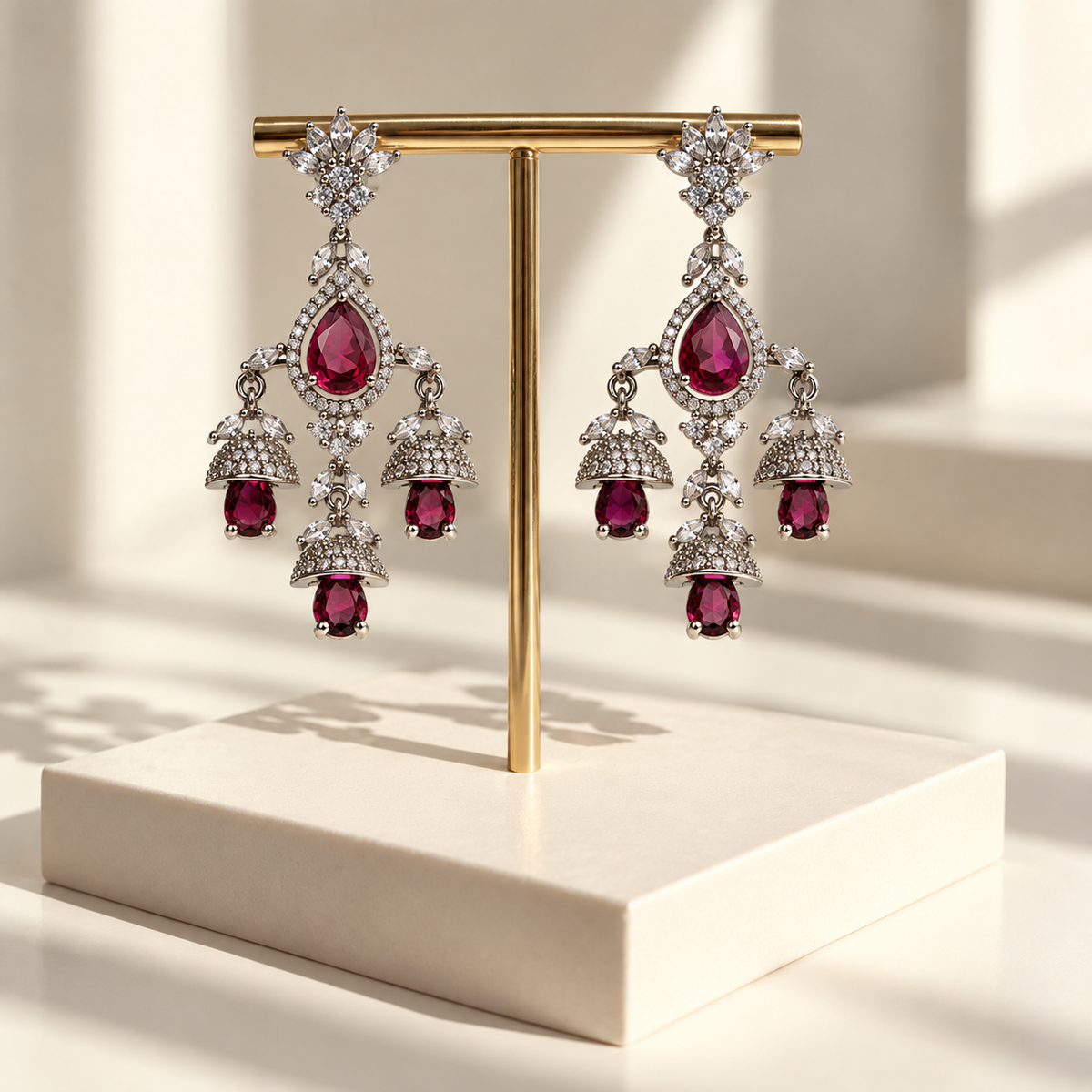 Royal Floral Drop Earrings