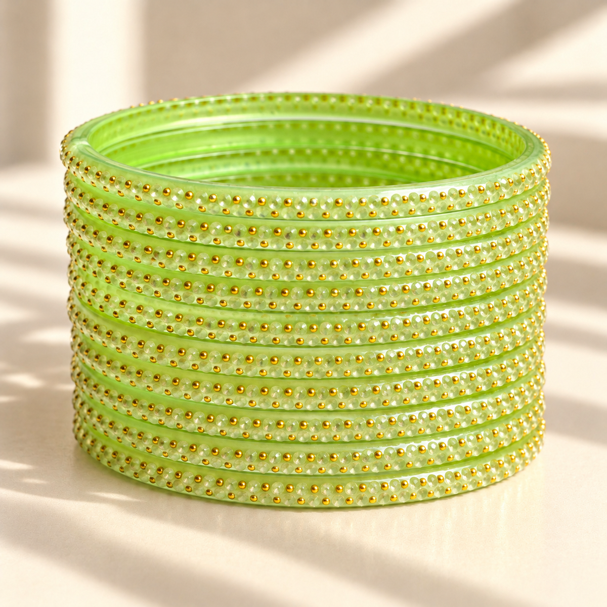 Golden Dot Glass Bangle