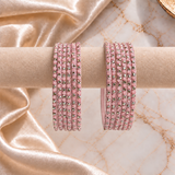 Flower stones glass bangles