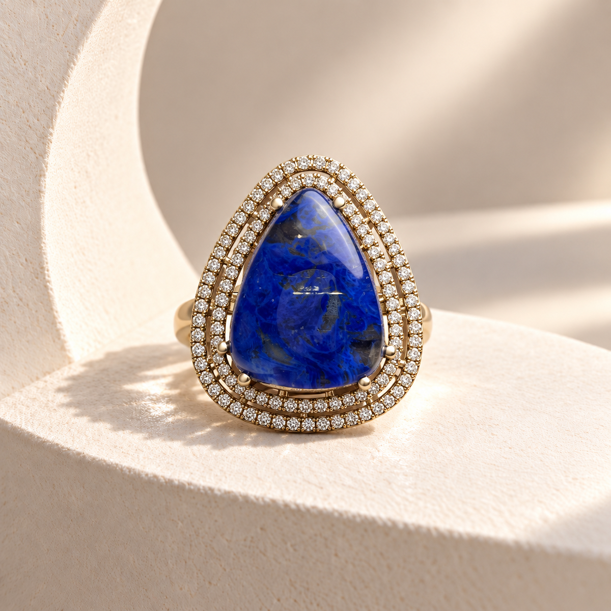 Teardrop Centre Stone Ring
