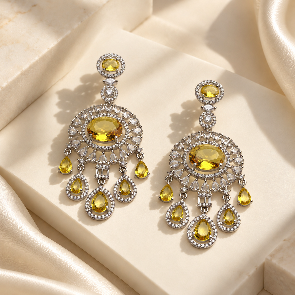 Elegant Oval Drop Earrings