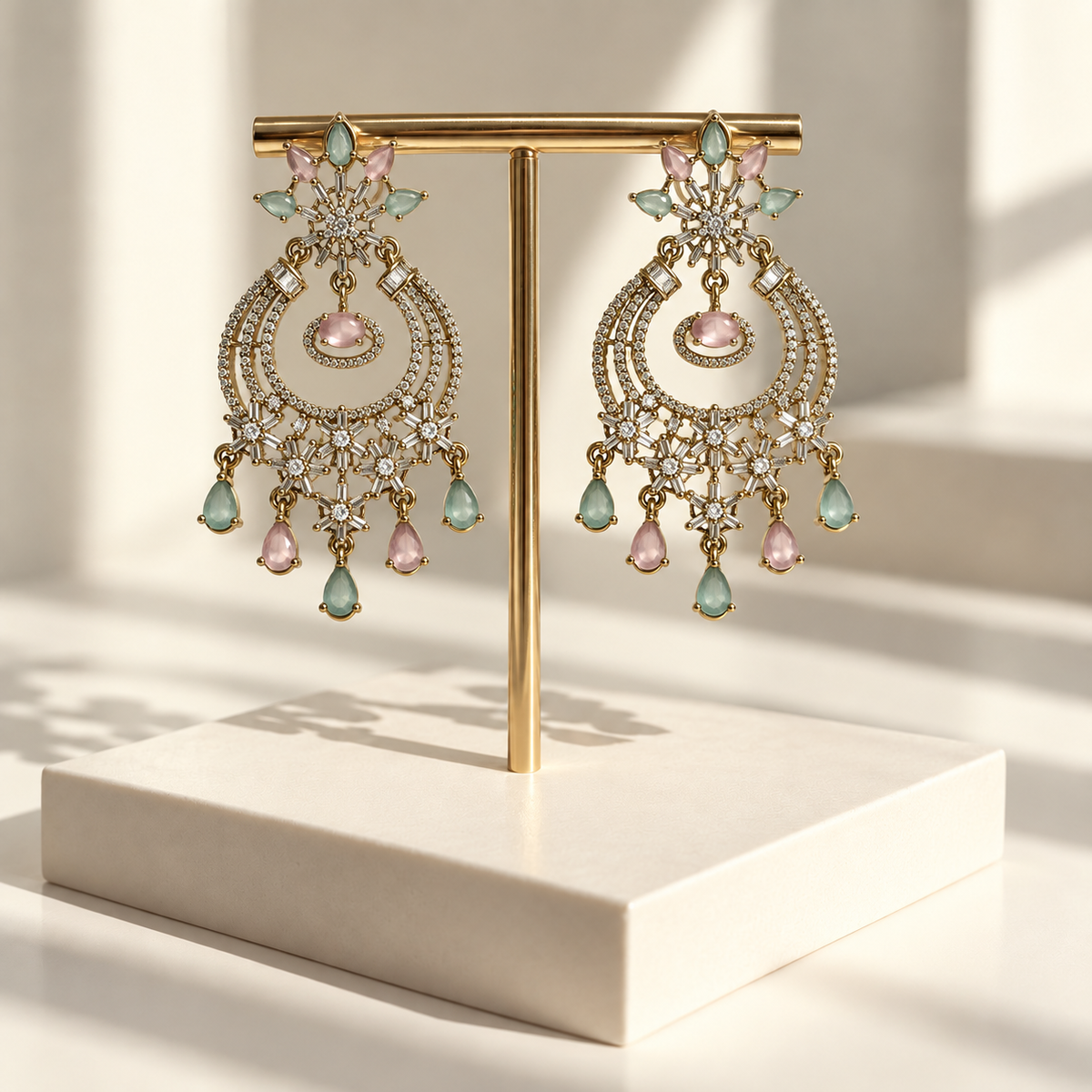 Beautiful Flower Drop Earrings