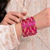 Pearl Line Glass Bangle
