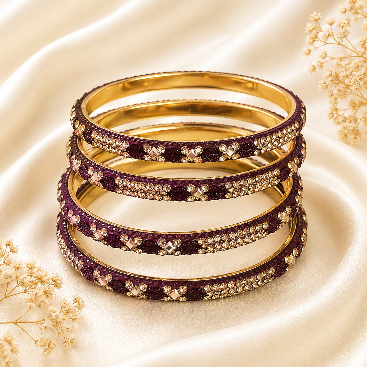 Leaf And Shadow Stone Kada