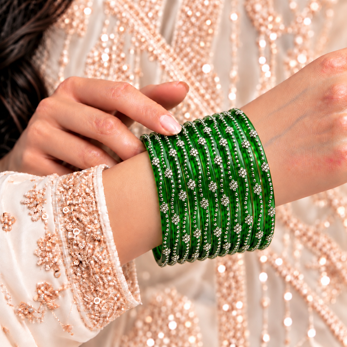 Mini Bloom Glass Bangles