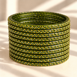 Golden Dot Glass Bangle