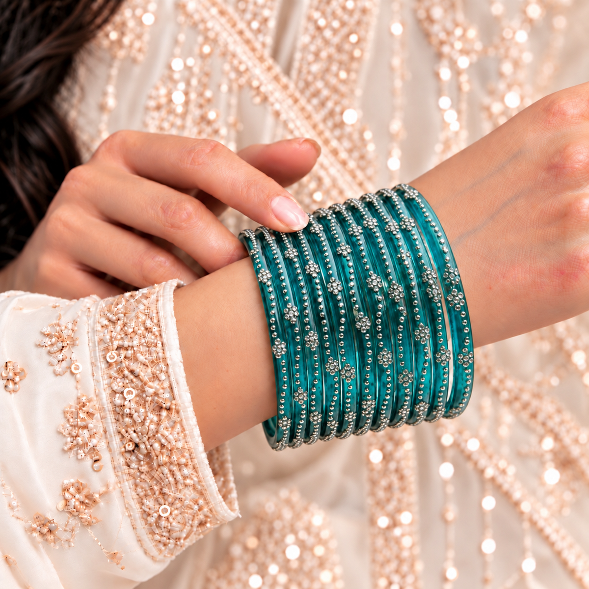 Mini Bloom Glass Bangles