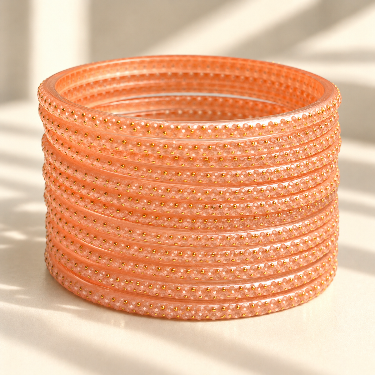 Golden Dot Glass Bangle