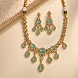 American Diamond Crystal Drop Necklace Set