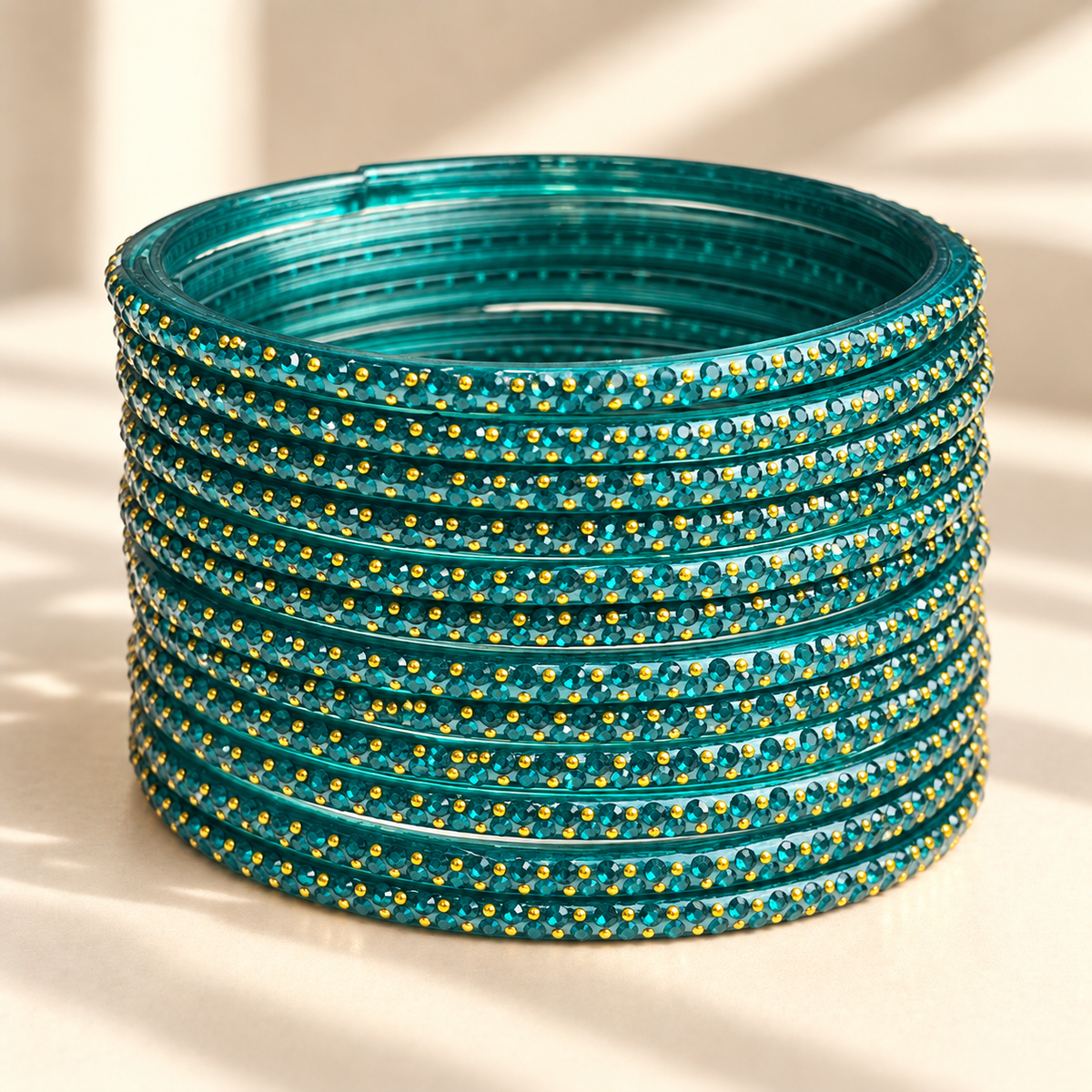 Golden Dot Glass Bangle