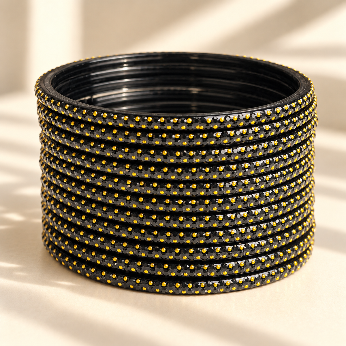 Golden Dot Glass Bangle