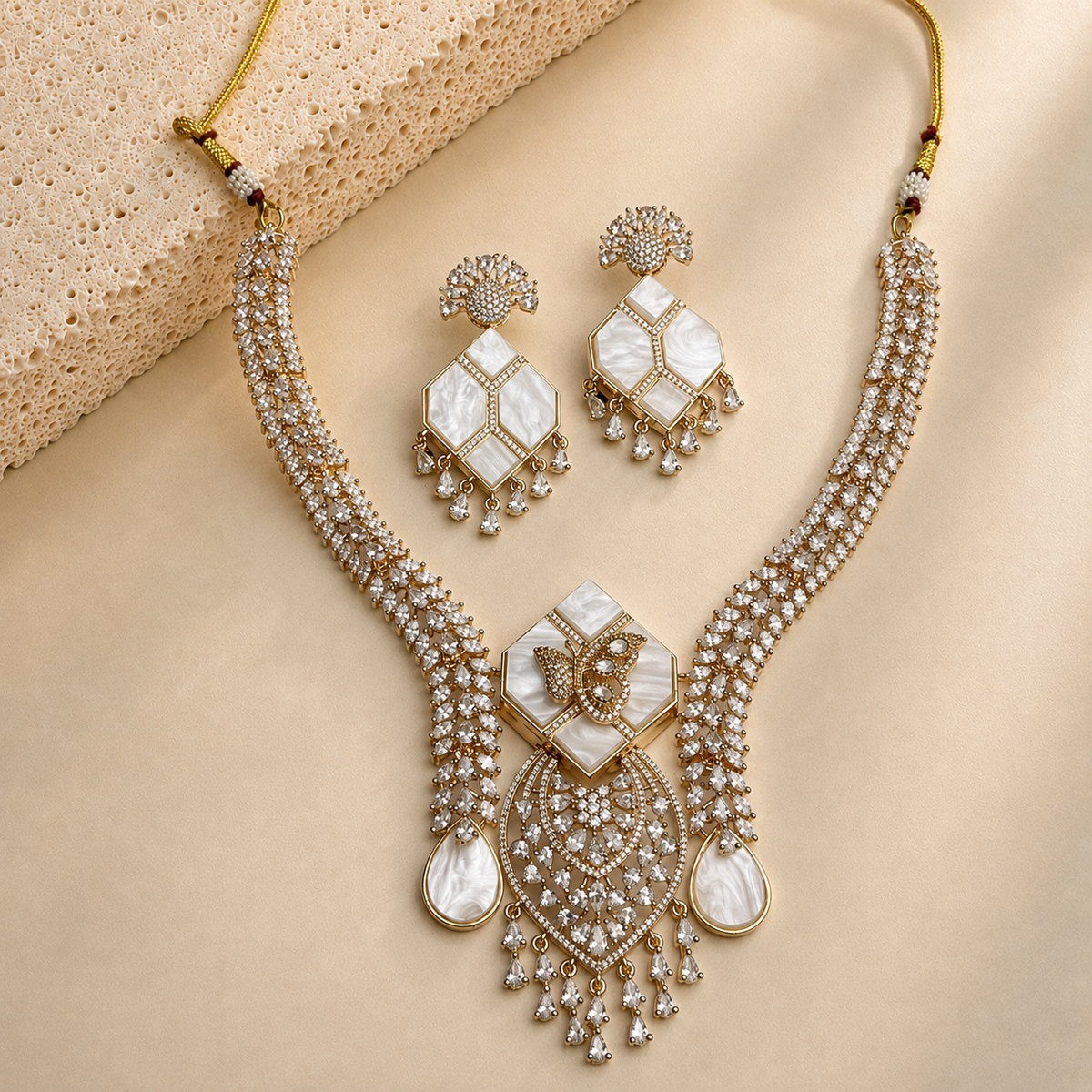 American diamonds designer necklace set