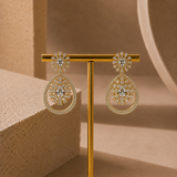 American Diamond Circular Pendant Necklace Set
