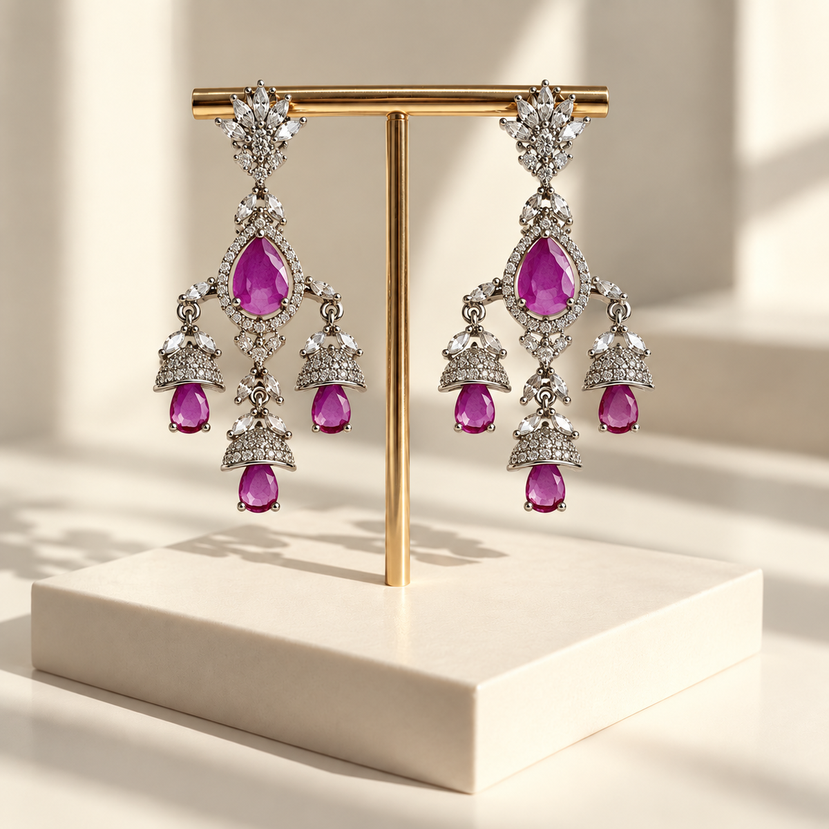 Royal Floral Drop Earrings