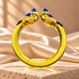 Royal Peacock Design Glass Kada