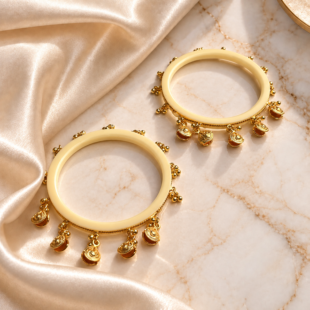Golden Drop Acrylic Bangles