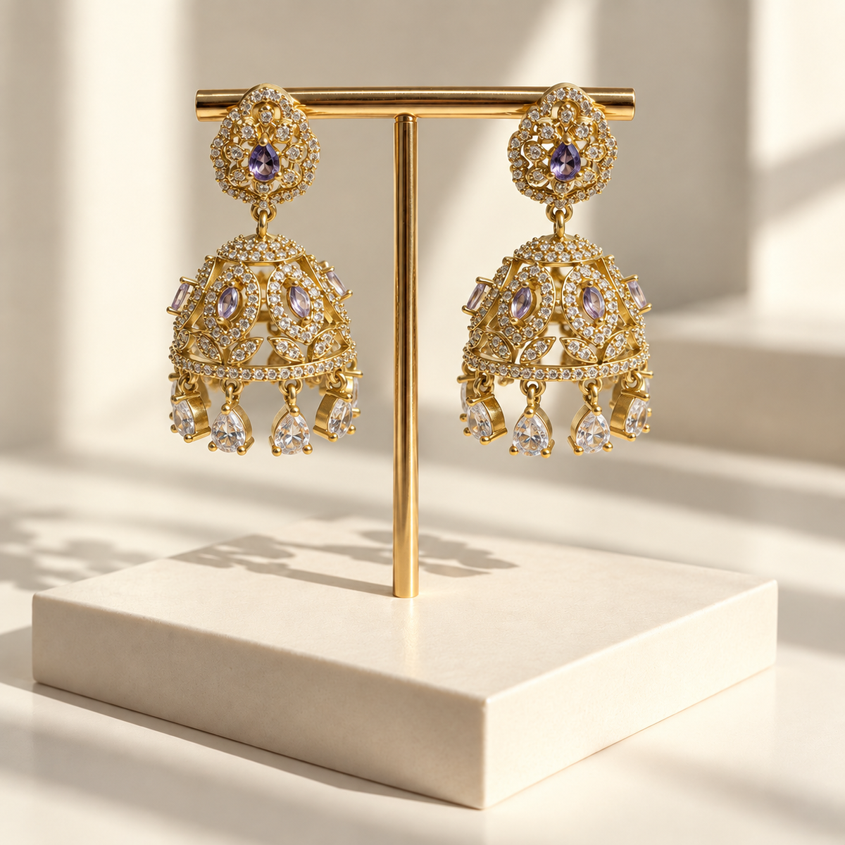 Royal Floral Jhumka Earrings