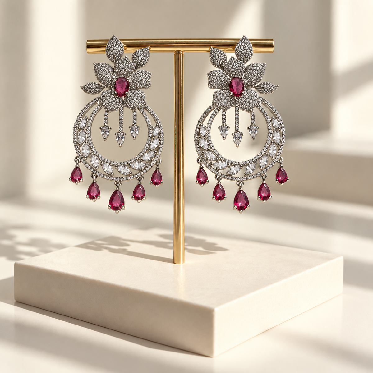 Blooming Circle Drop Earrings
